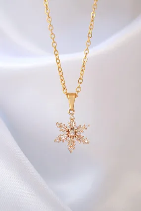 24 Karats Snowflake Necklace