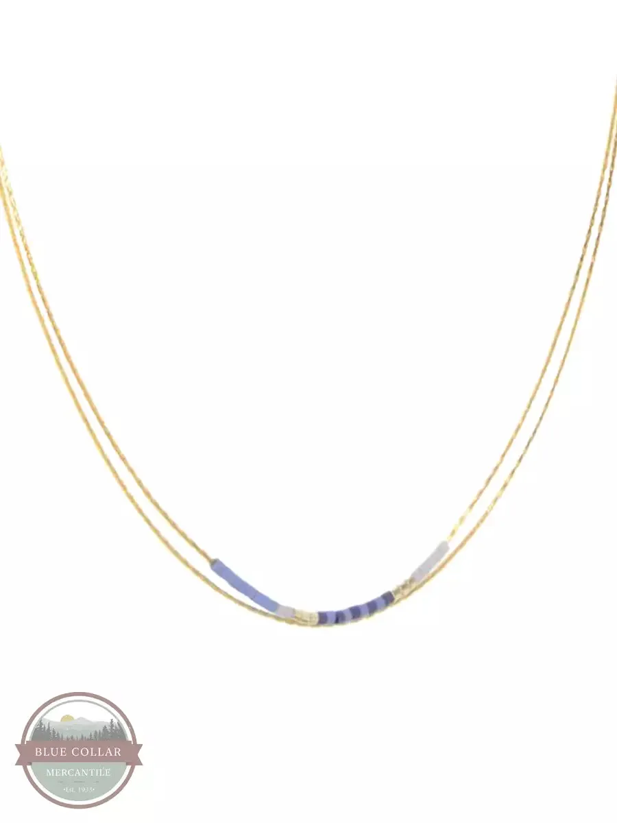 341-06 Two Row Chain with Beads Necklace