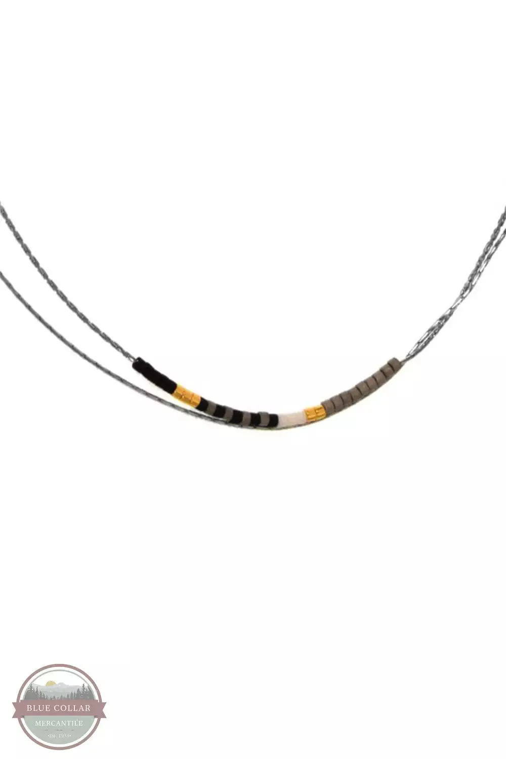 341-06 Two Row Chain with Beads Necklace