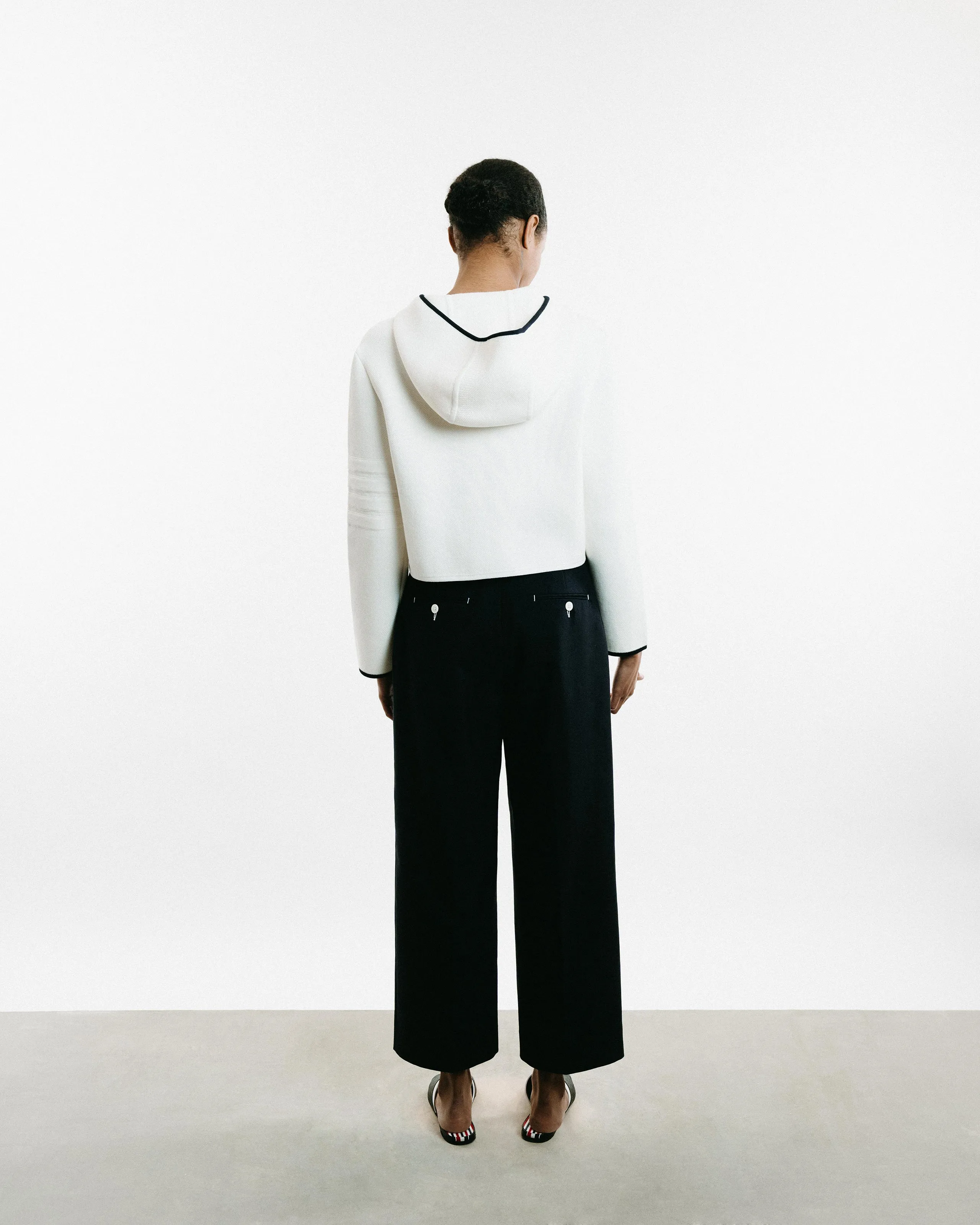 4-Bar Cropped Duffle Jacket