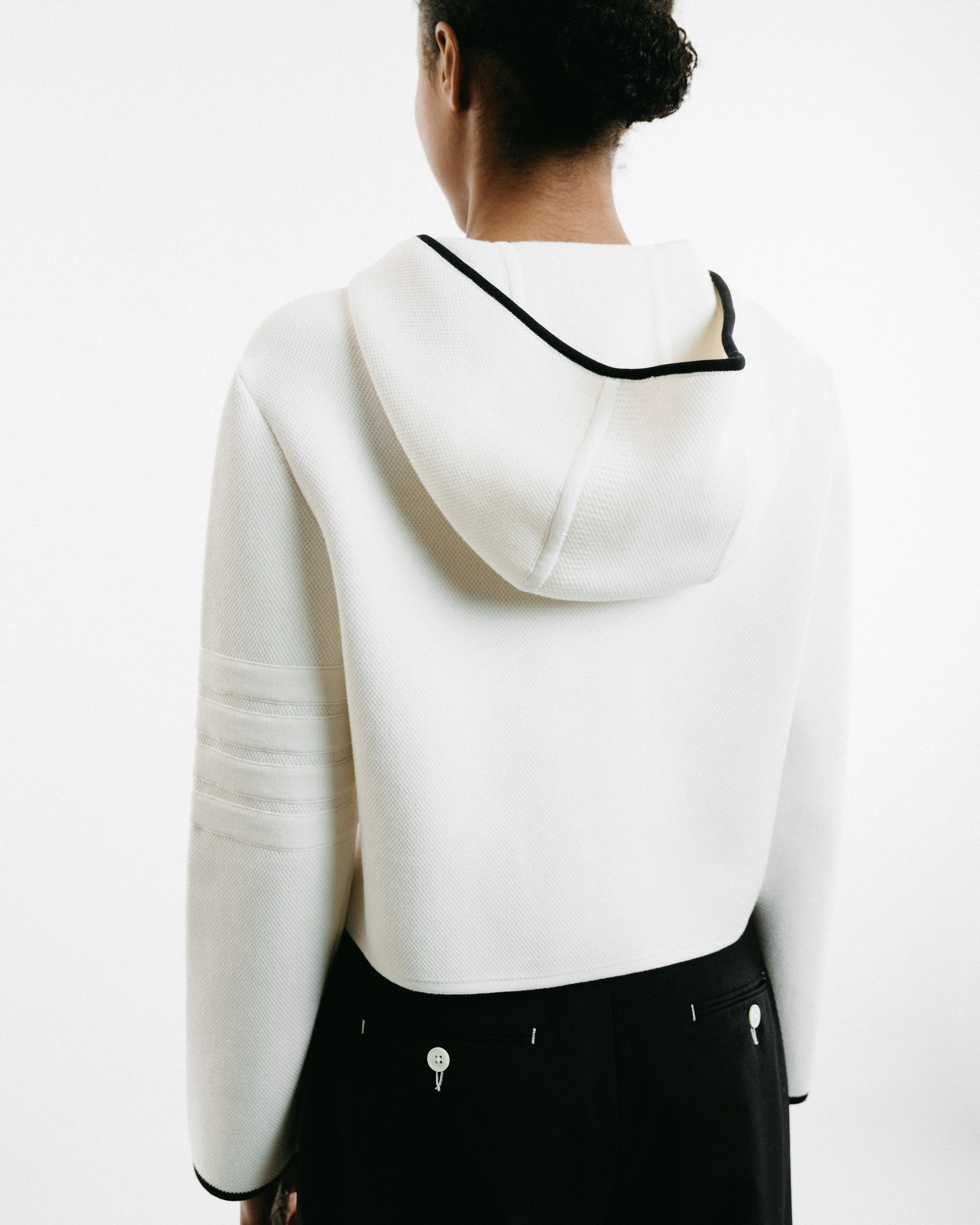 4-Bar Cropped Duffle Jacket