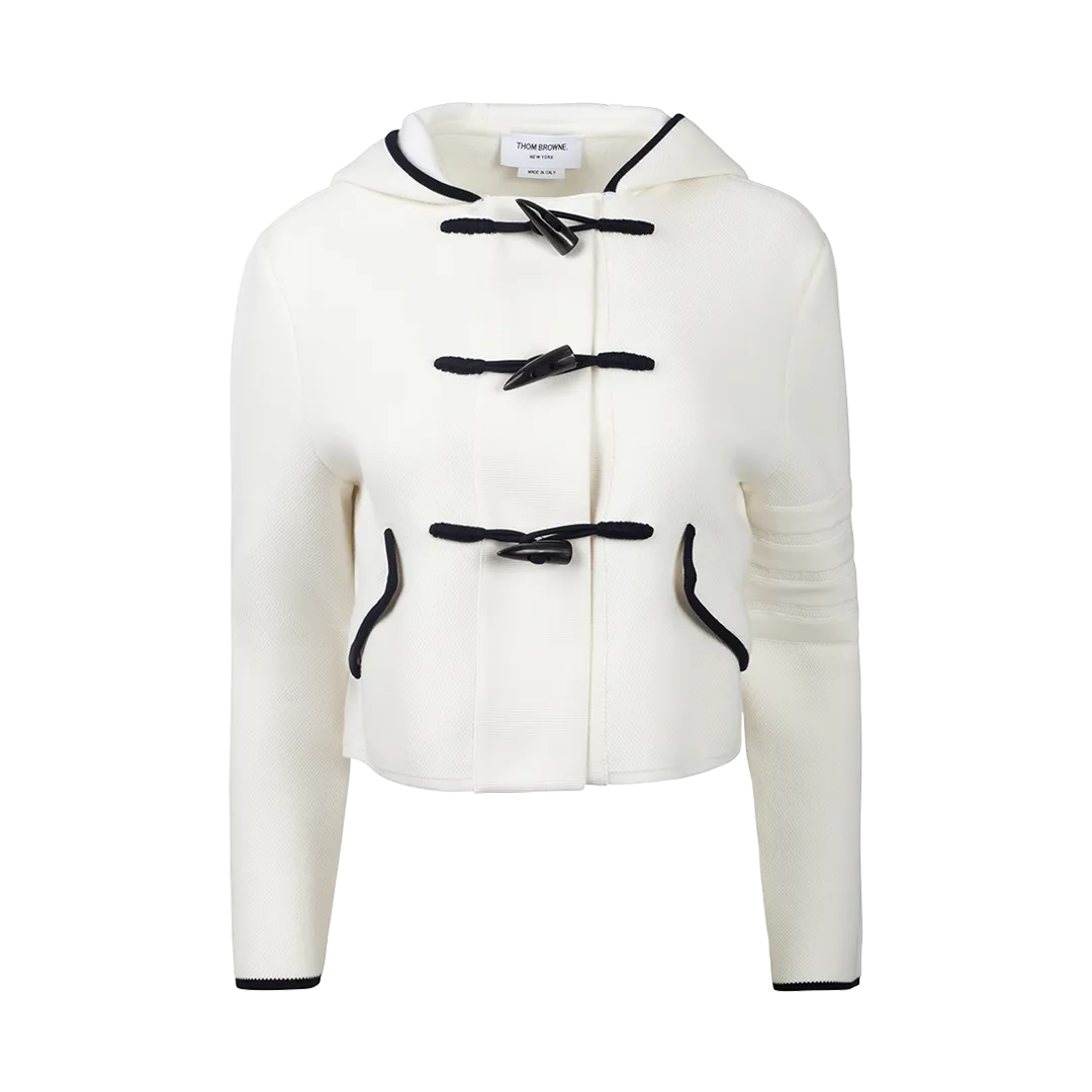 4-Bar Cropped Duffle Jacket