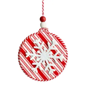 5" Peppermint Snowflake Ornament