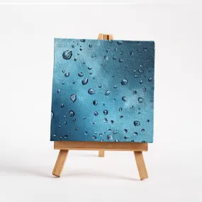 Adorable Desk Decor - Original Mini Canvas Painting - Droplets