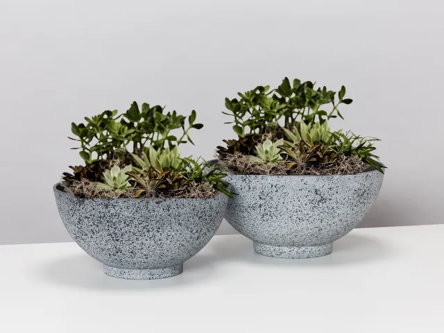 Aegean Bowl Lightweight Eco Planter - 2 Set