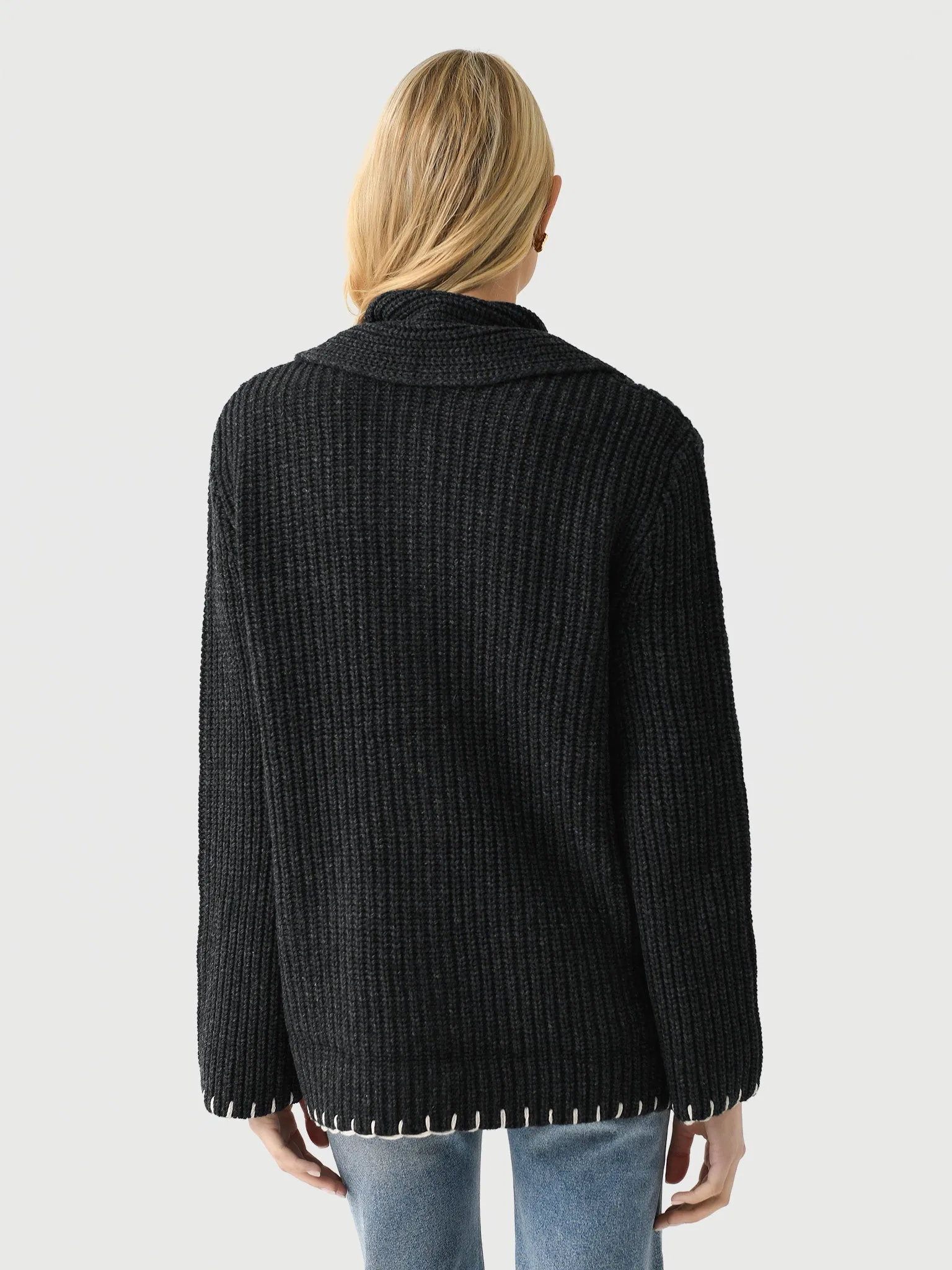 Alex Mill Women's Marylebone Sweater Jacket with Matching Scarf