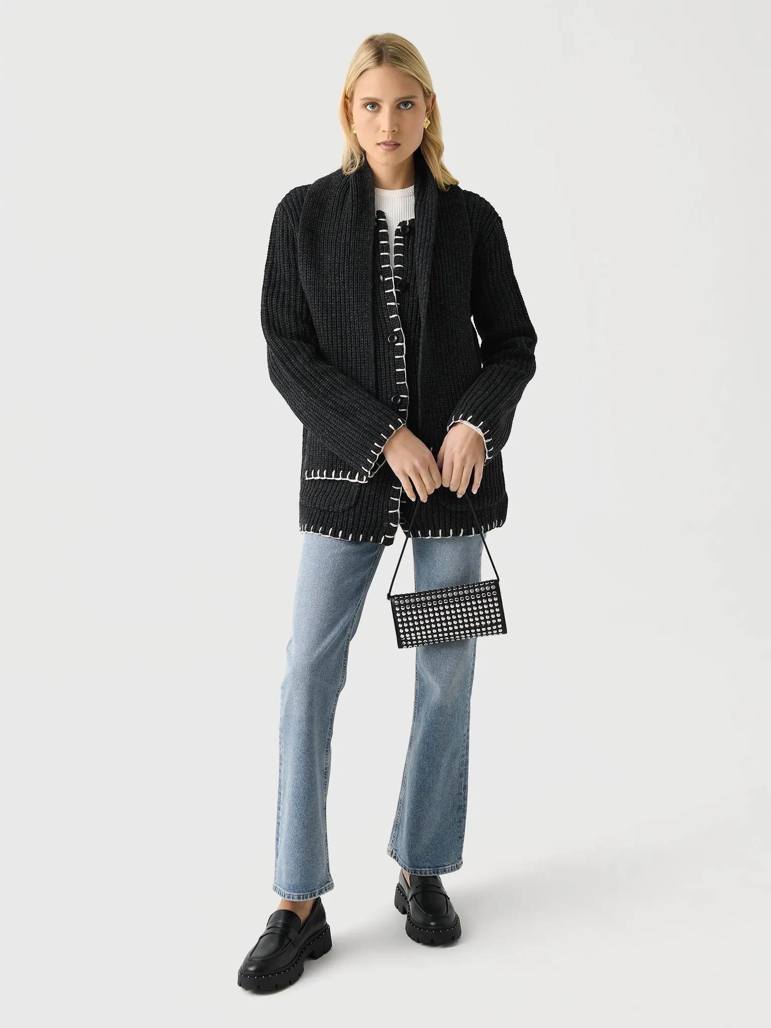Alex Mill Women's Marylebone Sweater Jacket with Matching Scarf
