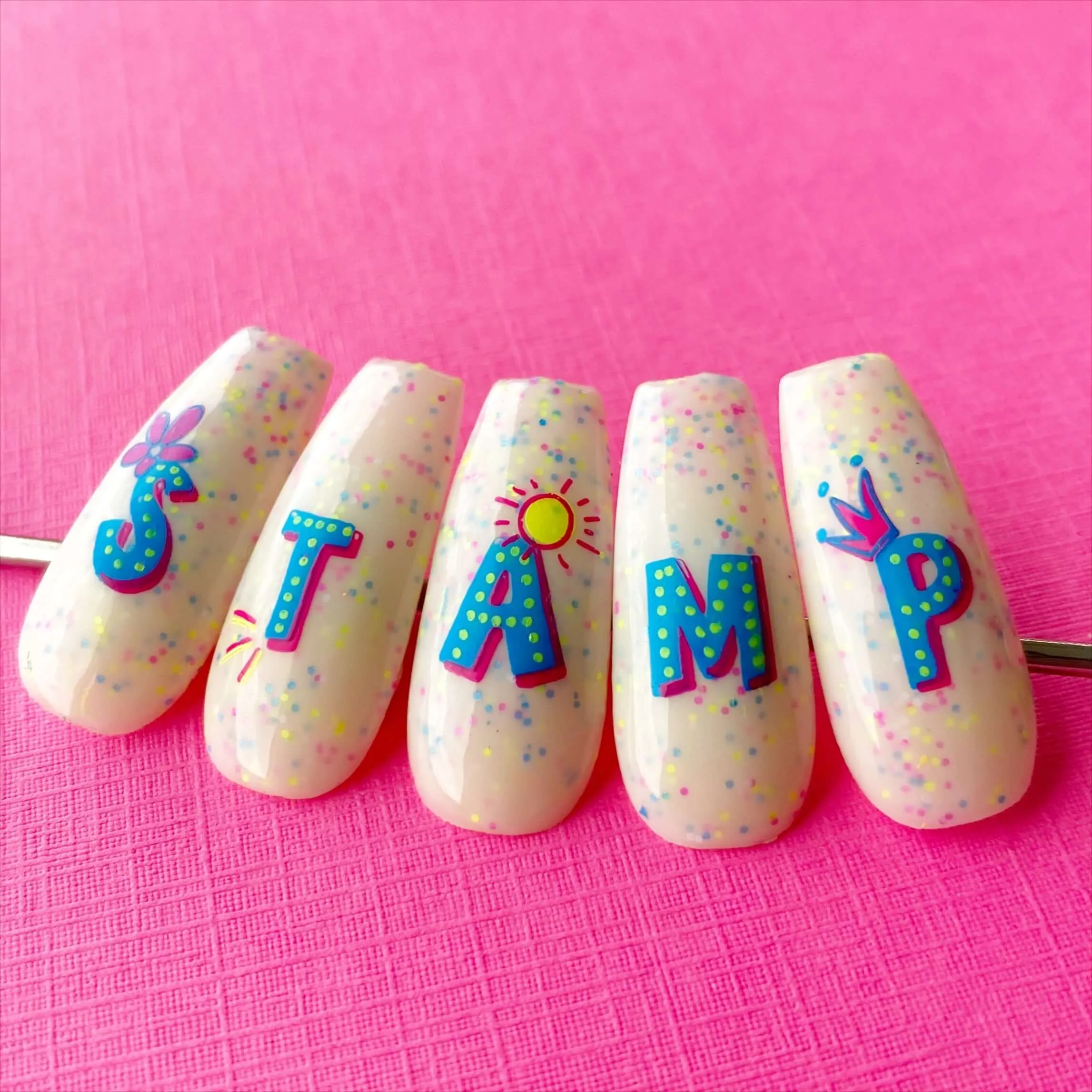 Alphabet - Party (CjS-230) Steel Nail Art Layered Stamping Plate
