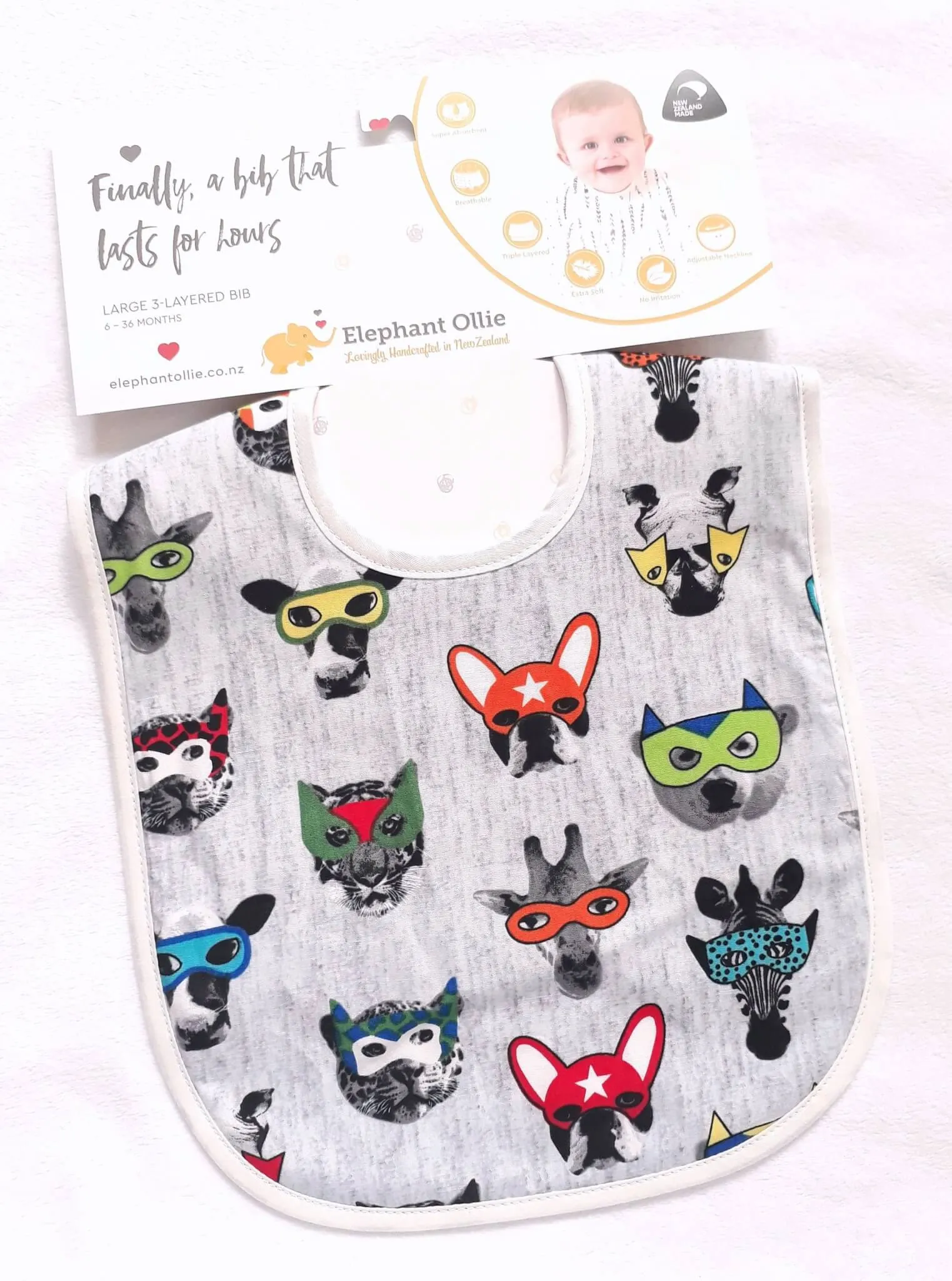 Animals in Disguise Bib