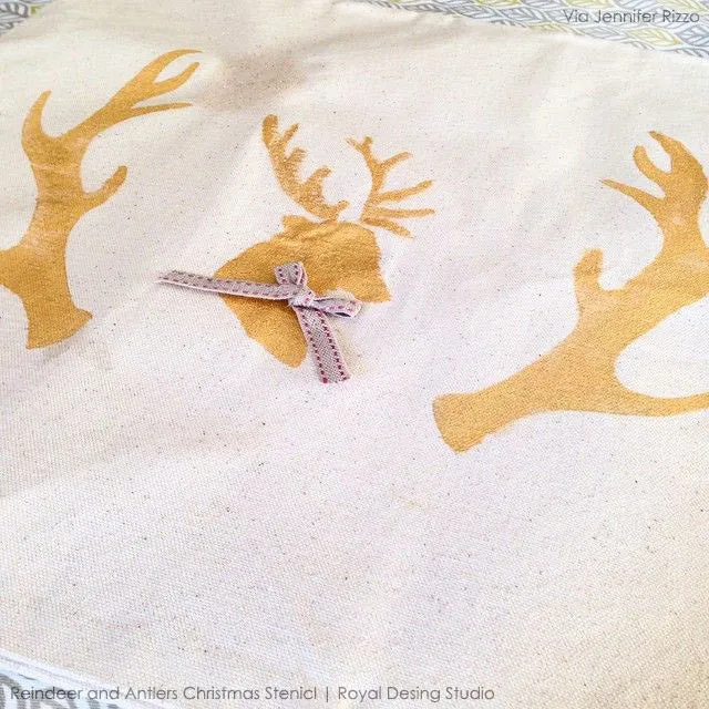 Antlers Christmas Stencil
