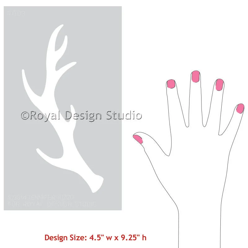 Antlers Christmas Stencil