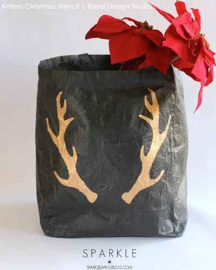 Antlers Christmas Stencil
