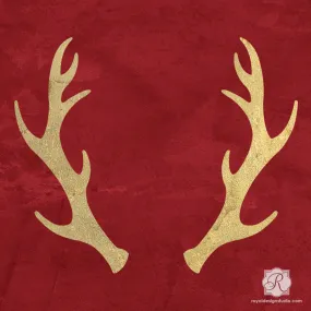 Antlers Christmas Stencil