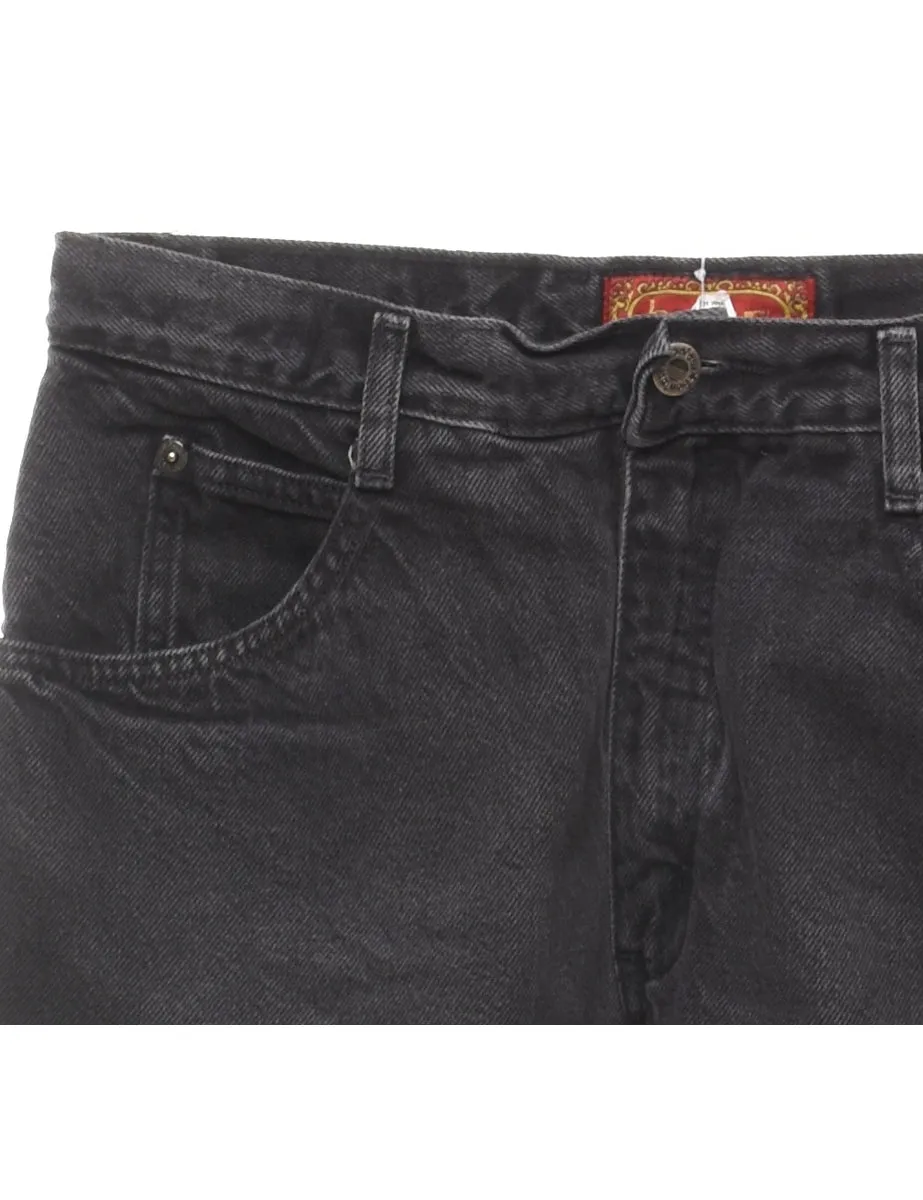 Black Tapered Mid-Rise Jeans - W30 L29