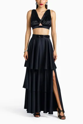 Black Tiered Skirt