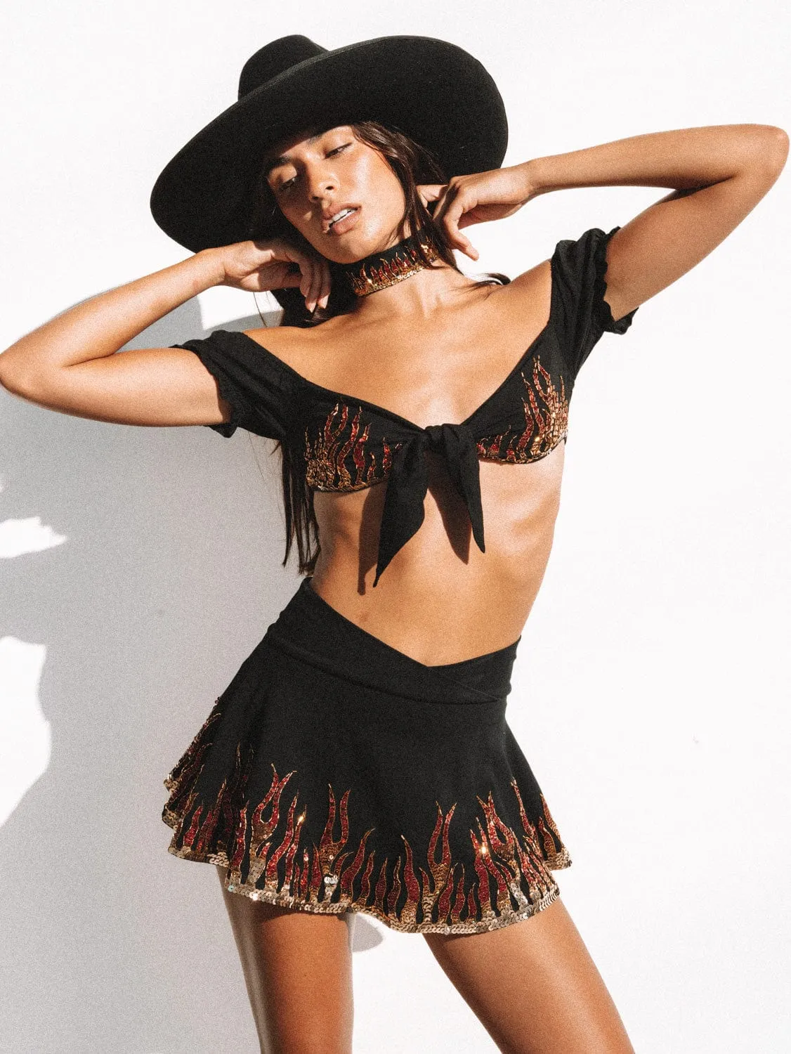 BLAZE SEQUIN SPARKLE TENNIS SKIRT / SHORTS COMBO