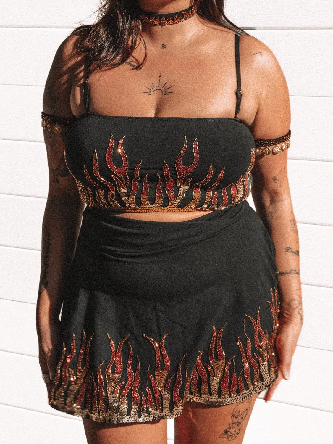 BLAZE SEQUIN SPARKLE TENNIS SKIRT / SHORTS COMBO