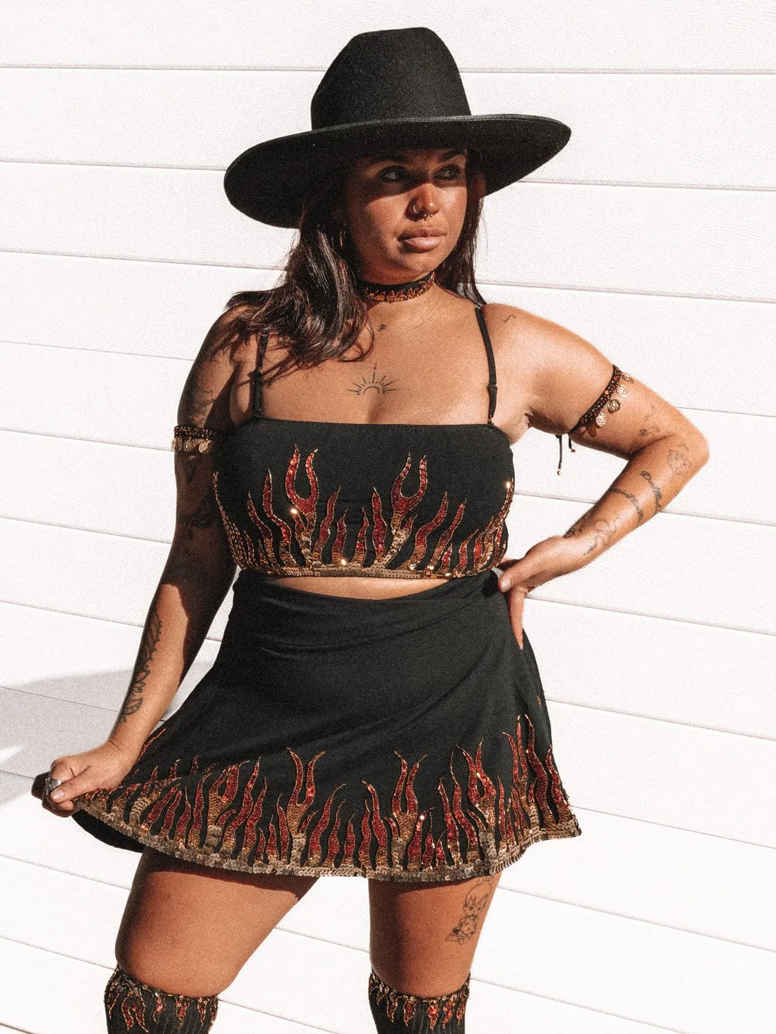 BLAZE SEQUIN SPARKLE TENNIS SKIRT / SHORTS COMBO