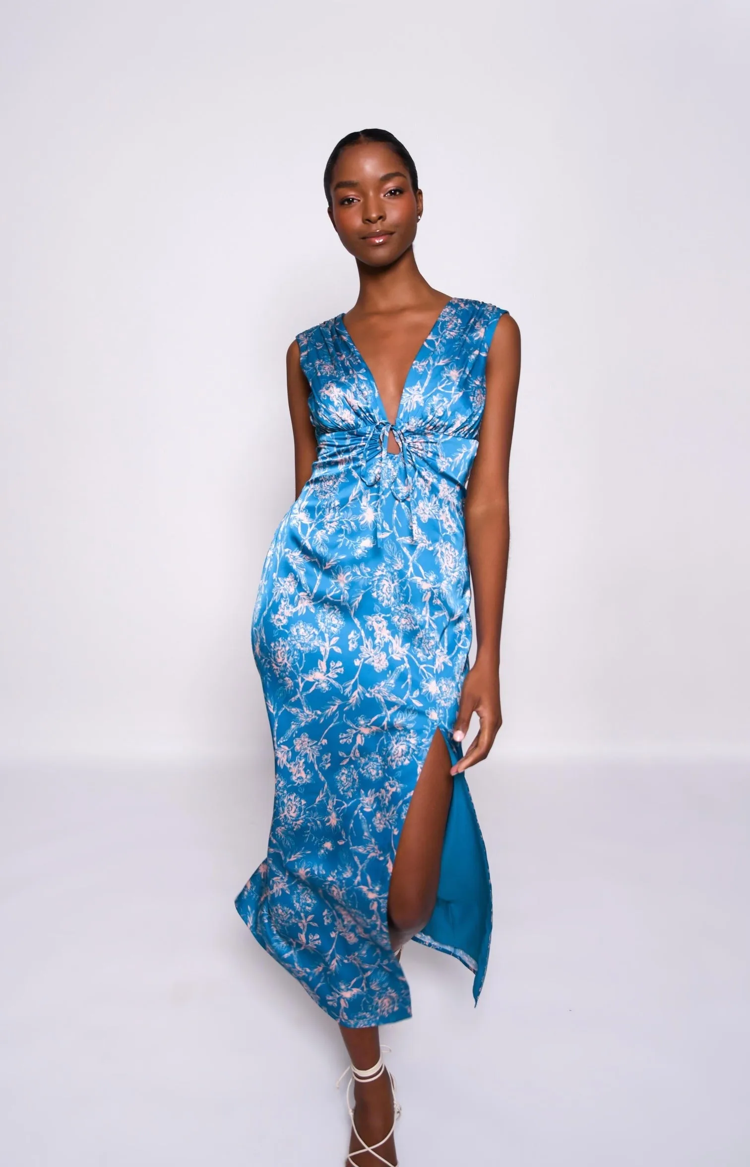 Blue Garden Fisher Slip Dress
