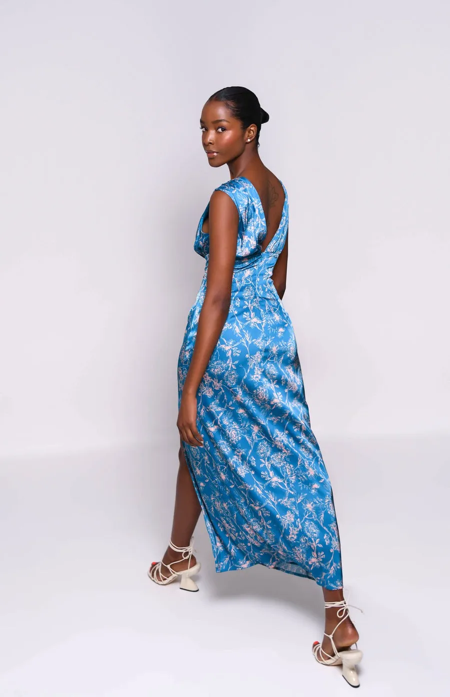 Blue Garden Fisher Slip Dress