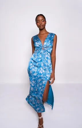 Blue Garden Fisher Slip Dress