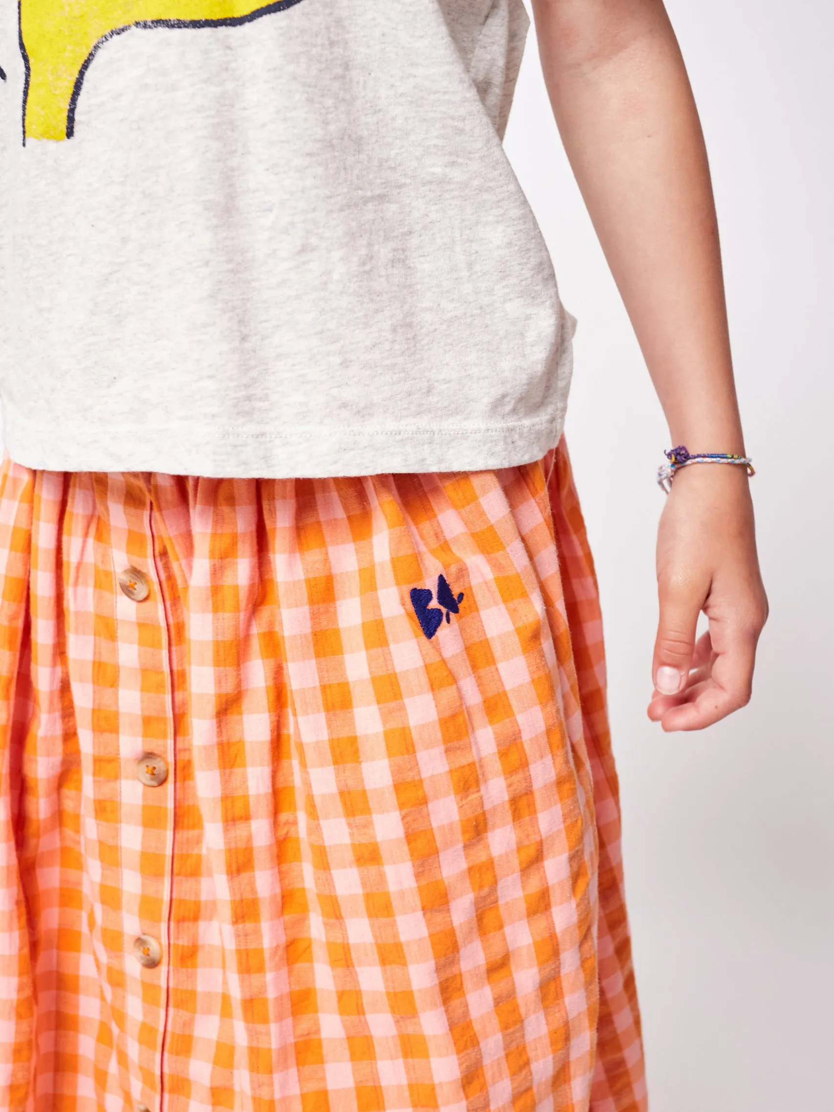 Bobo Choses VIchy Buttoned Woven Skirt