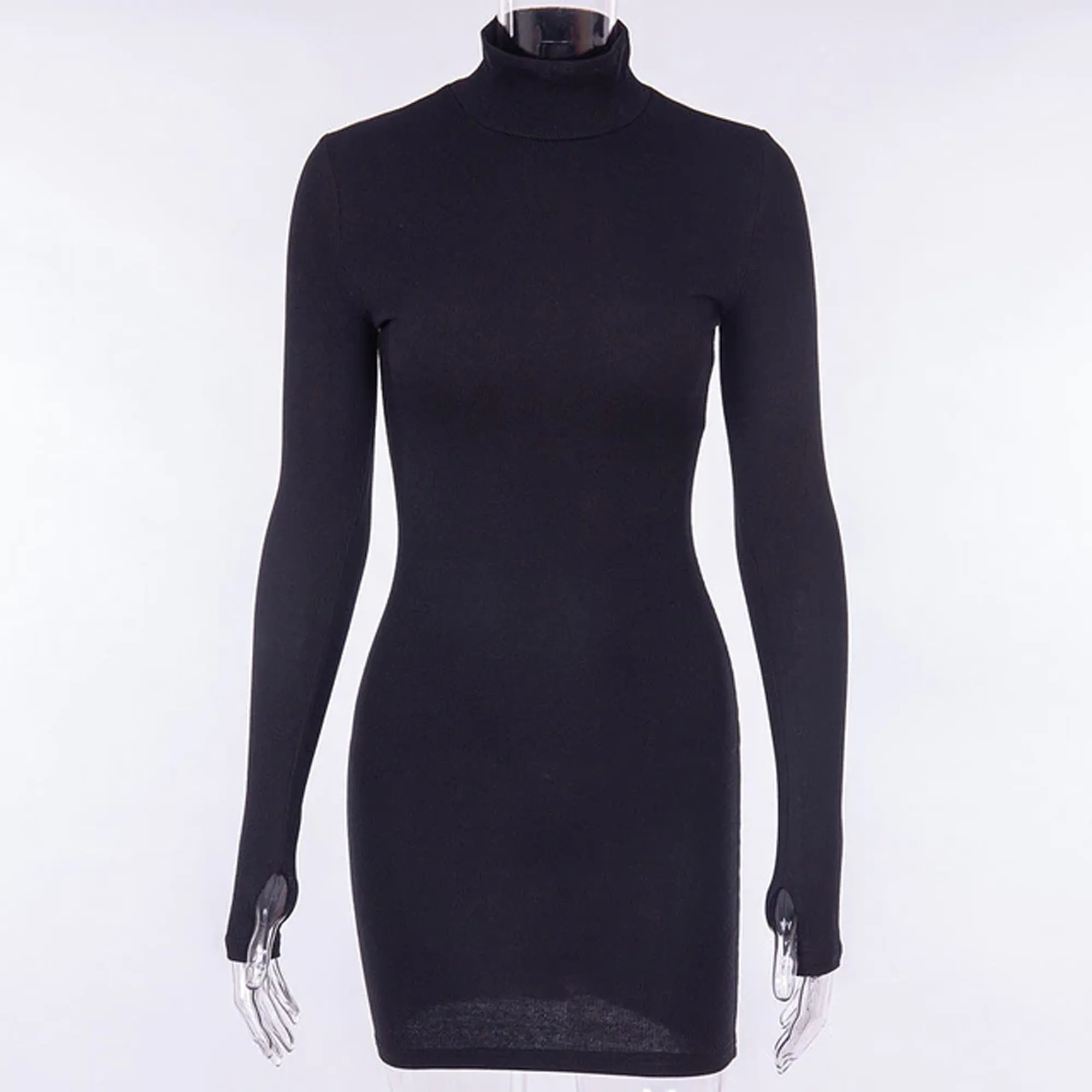 Bodycon Long Sleeve Skinny Mini Dress
