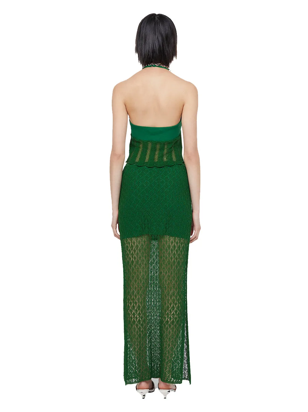 Breeze Halter Crop Top (Pine Green)