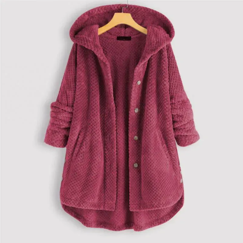 Cecily | Hooded Ribbed Coat