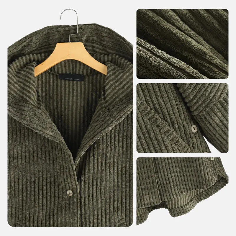 Cecily | Hooded Ribbed Coat