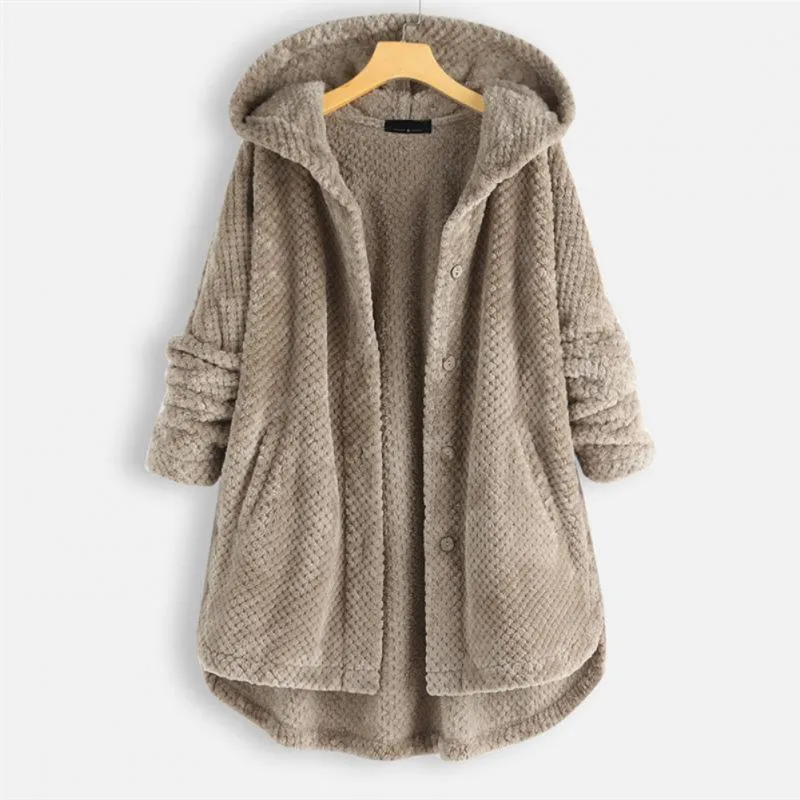Cecily | Hooded Ribbed Coat
