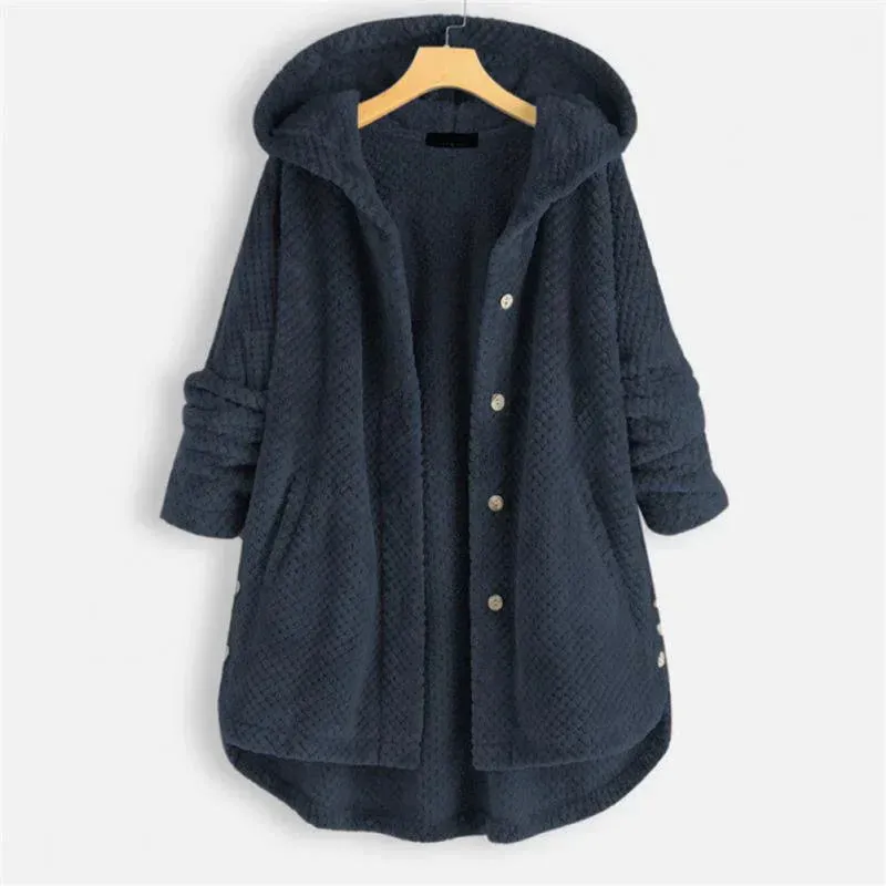 Cecily | Hooded Ribbed Coat
