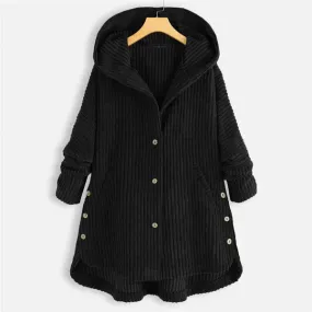 Cecily | Hooded Ribbed Coat