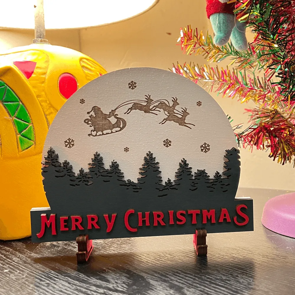 Christmas Snow Globe Display - SVG File for DIY Christmas Craft