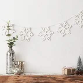 Christmas Wooden Snowflake Bunting