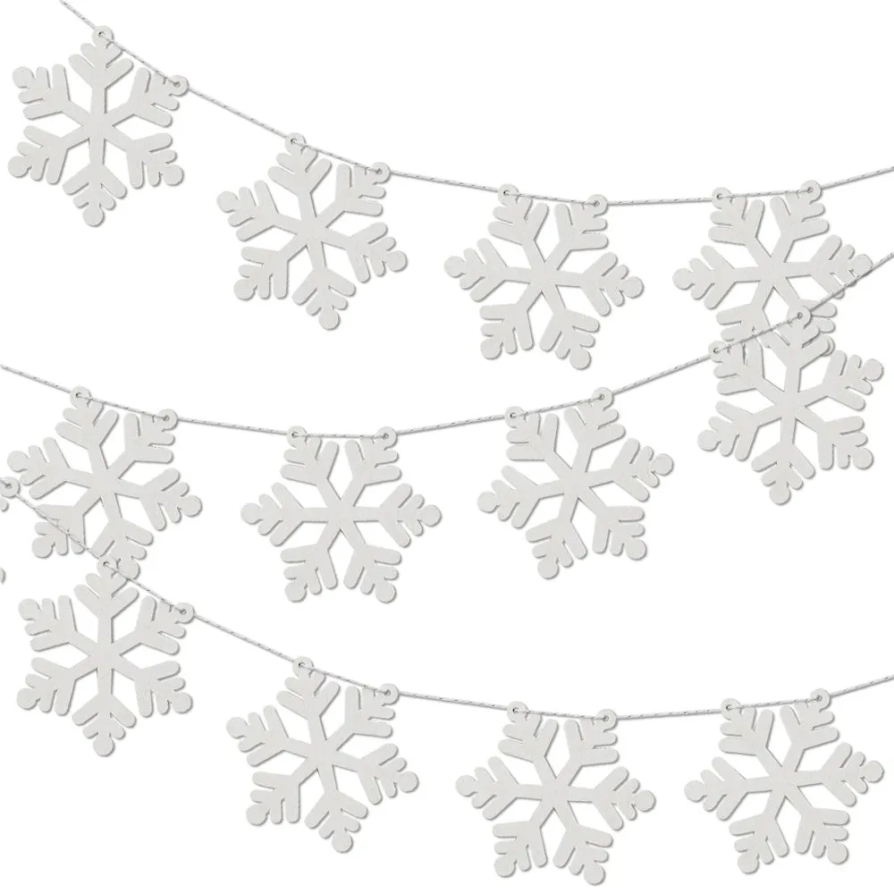 Christmas Wooden Snowflake Bunting