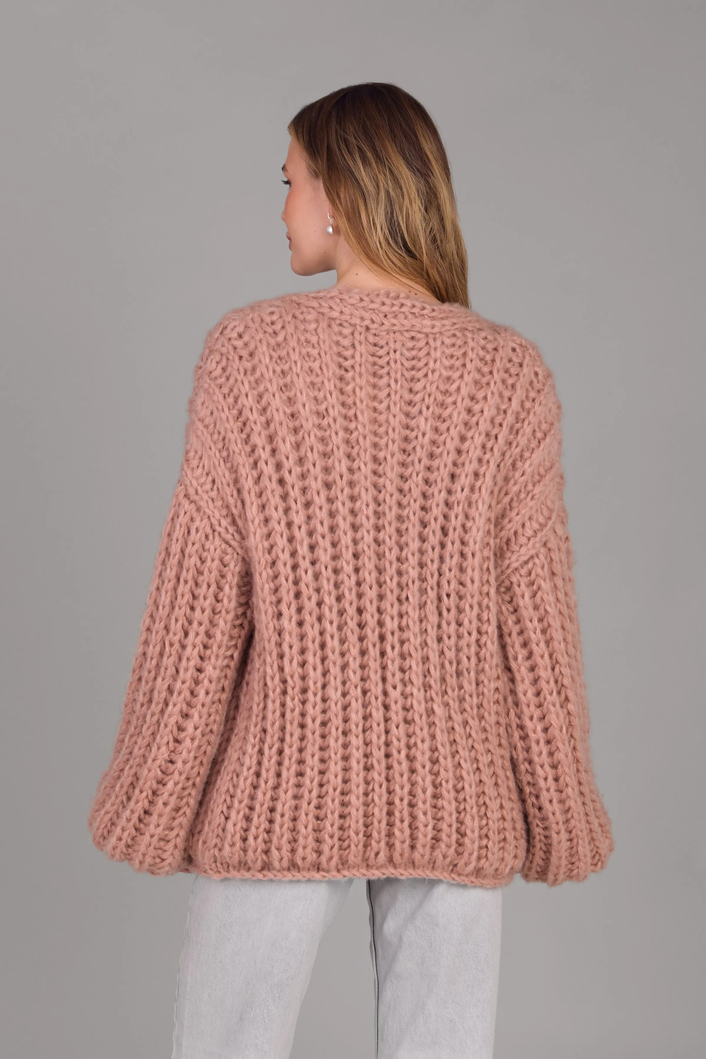 Chunky Knit Oversized Cardigan Sweater