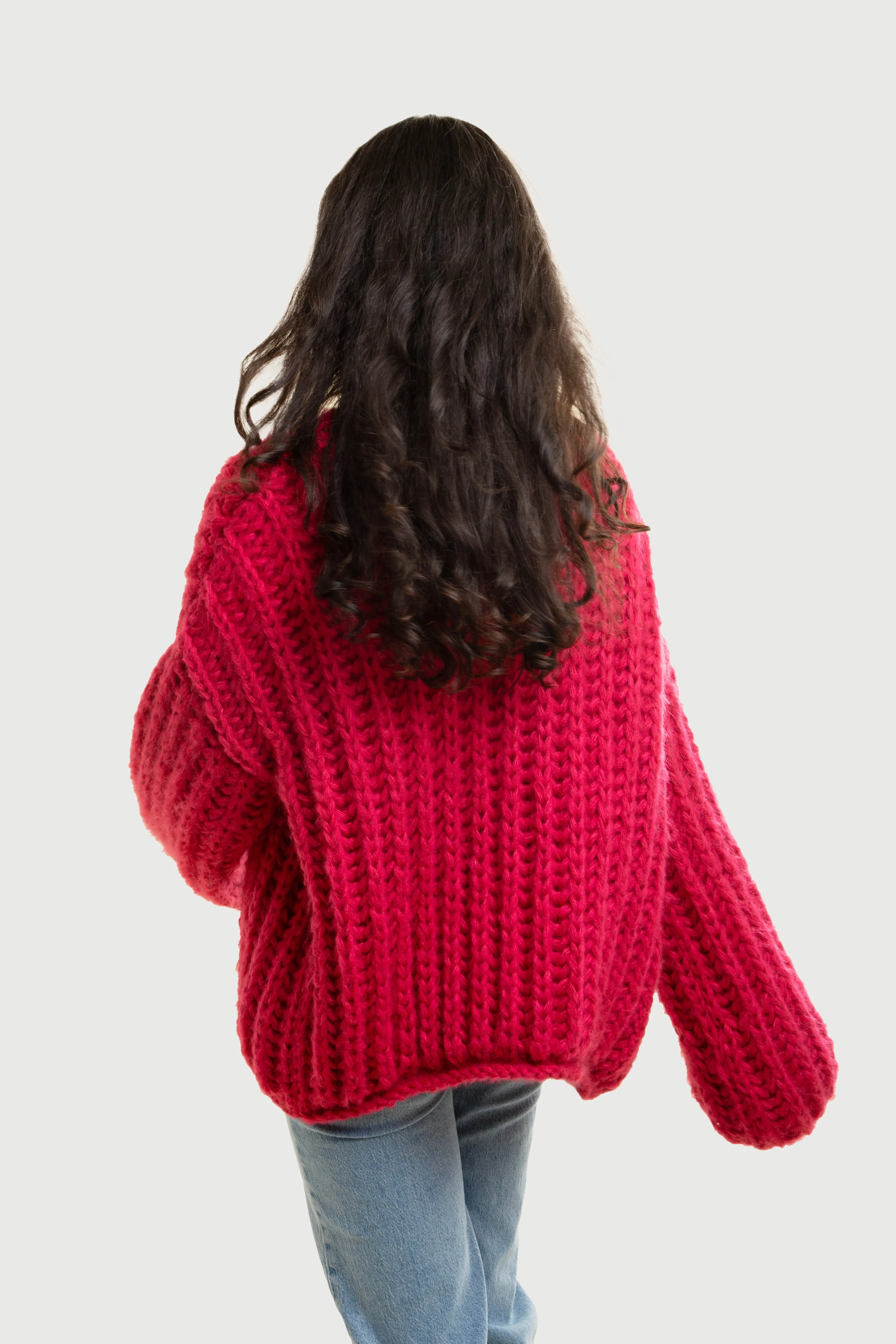 Chunky Knit Oversized Cardigan Sweater