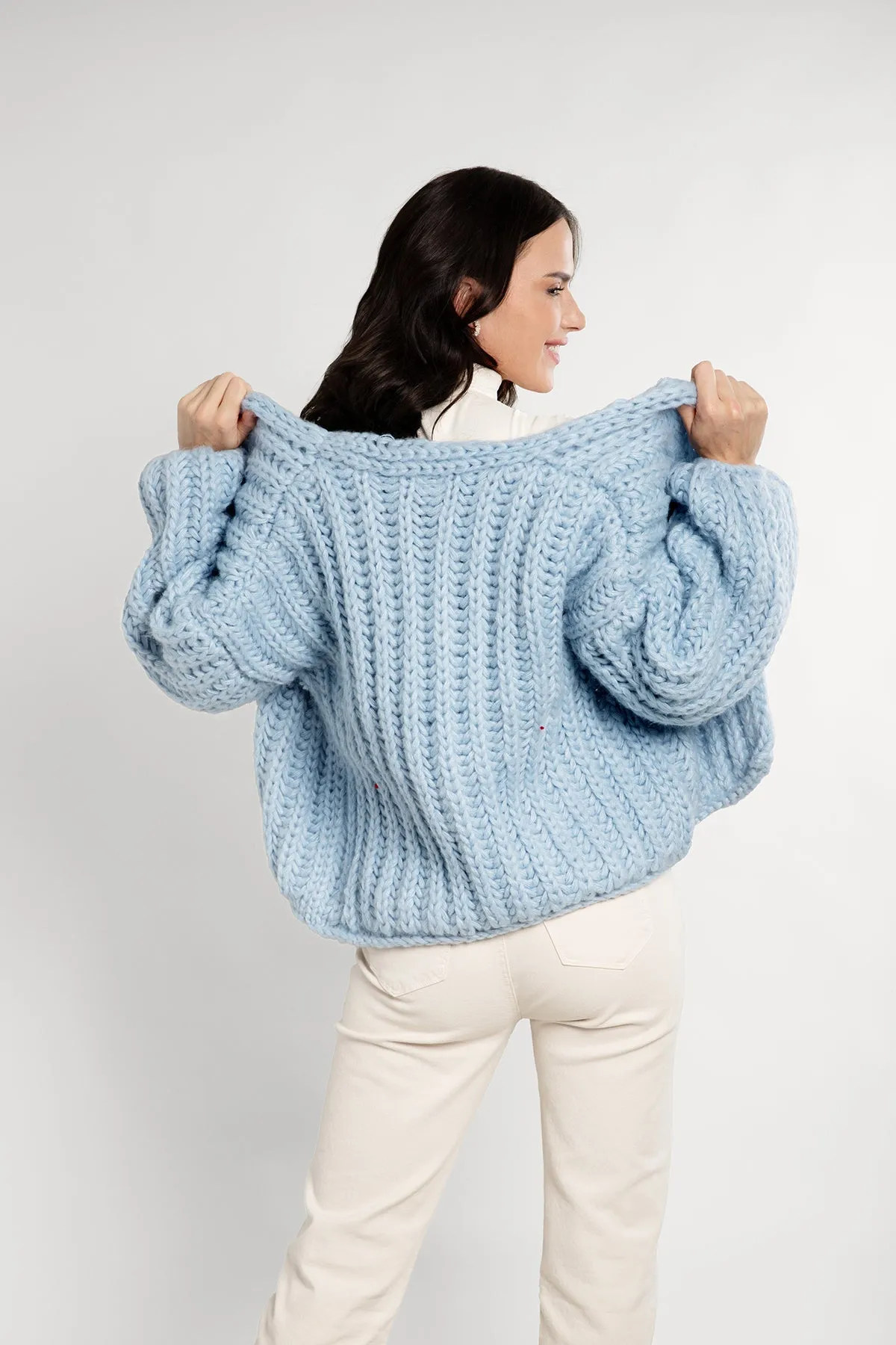 Chunky Knit Oversized Cardigan Sweater