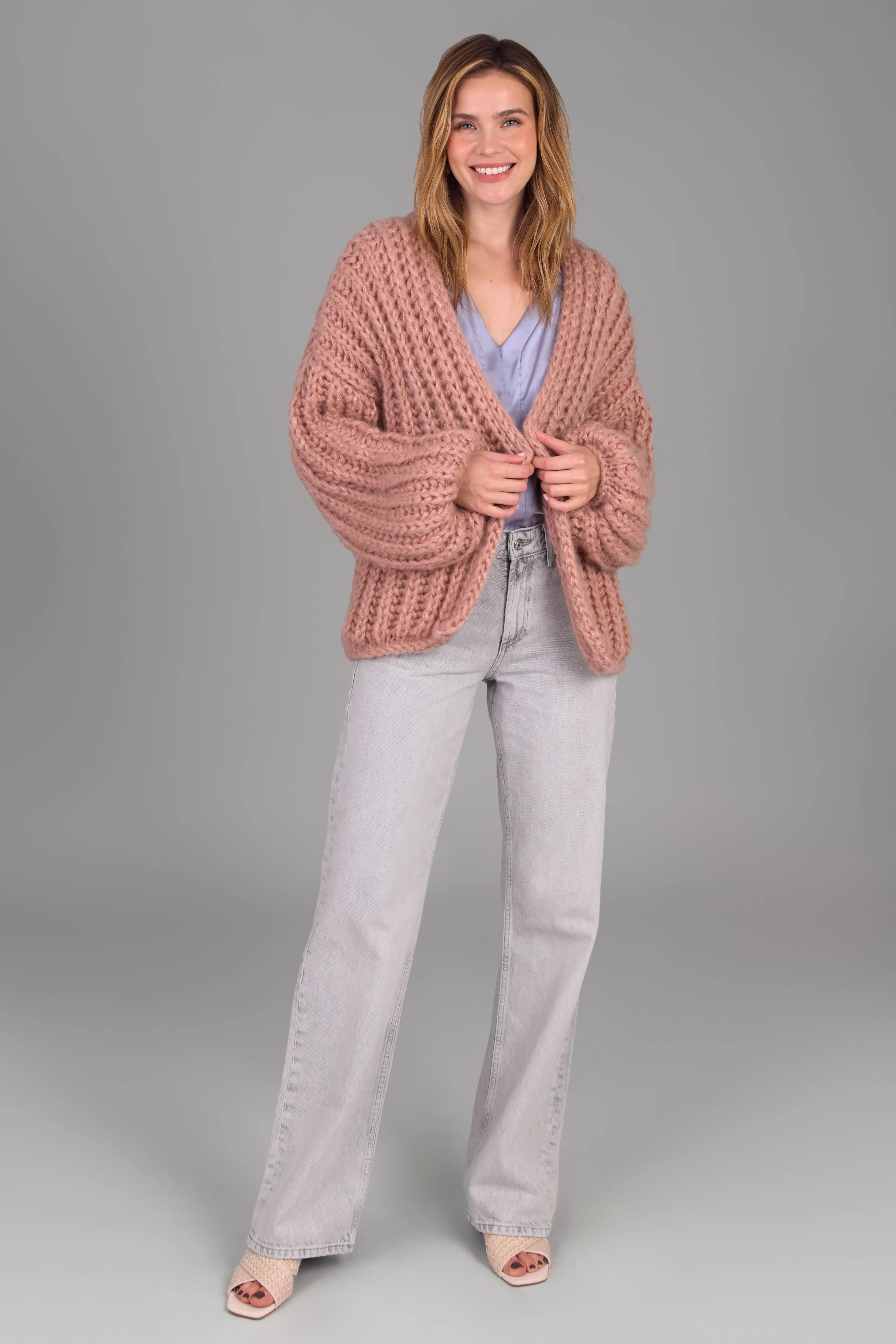 Chunky Knit Oversized Cardigan Sweater