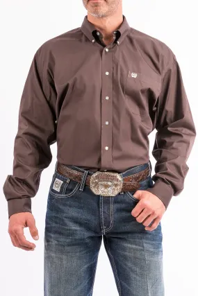 CINCH SOLID BROWN BUTTON SHIRT