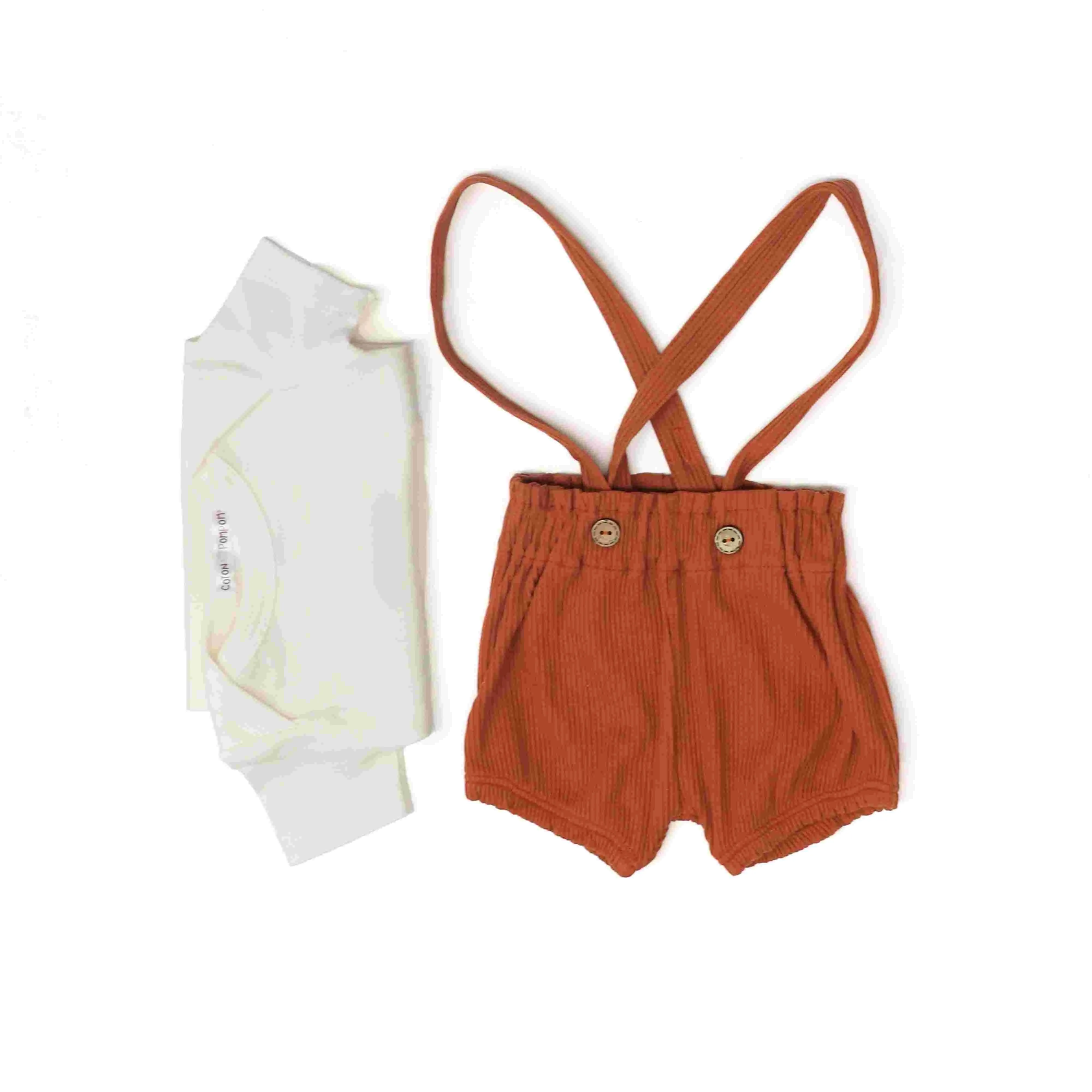 Coton Pompom Rib Overall