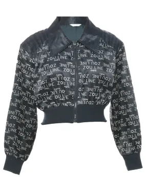Cropped Black Jacket - M