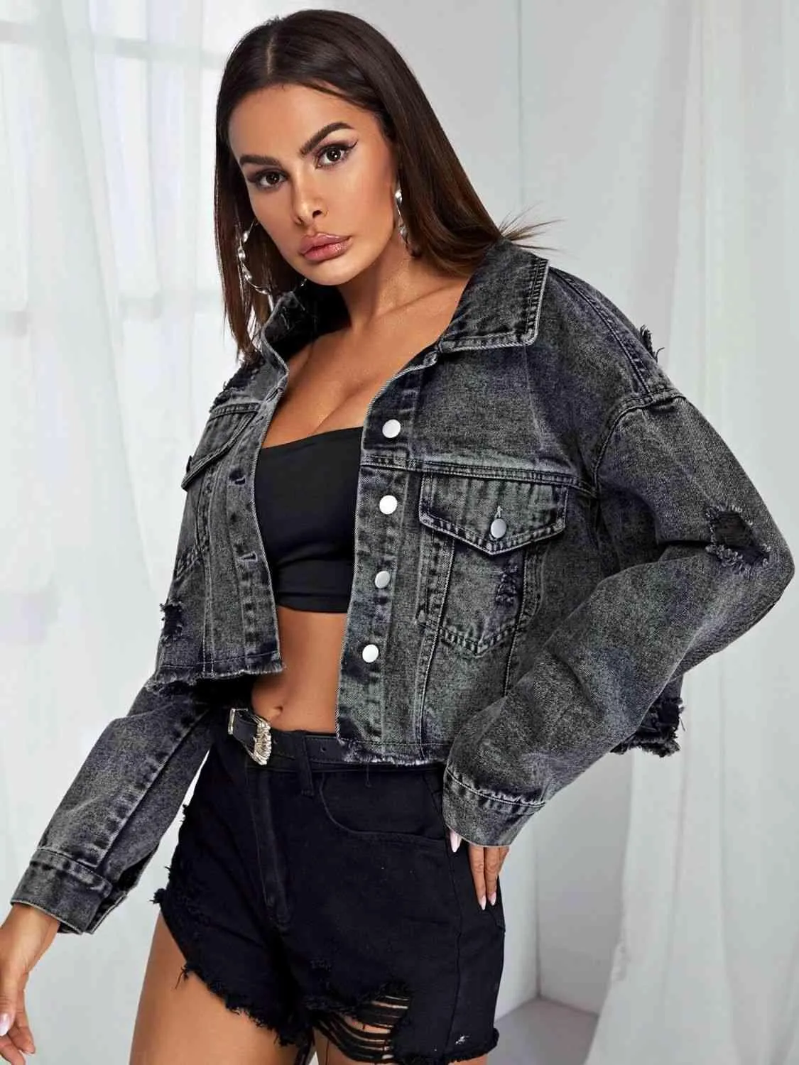 Cropped Denim Jacket