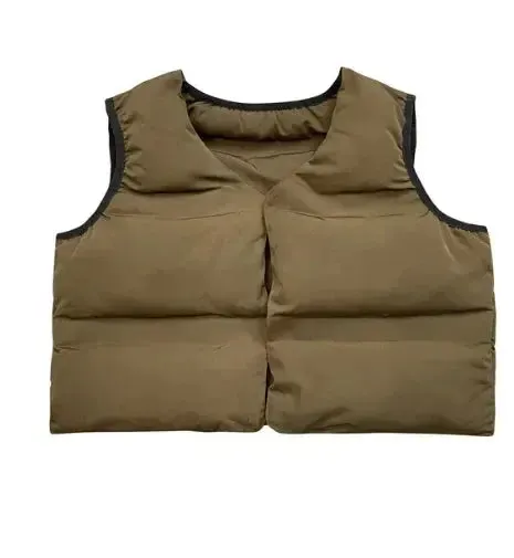 Cropped Sleeveless Puffer Jacket