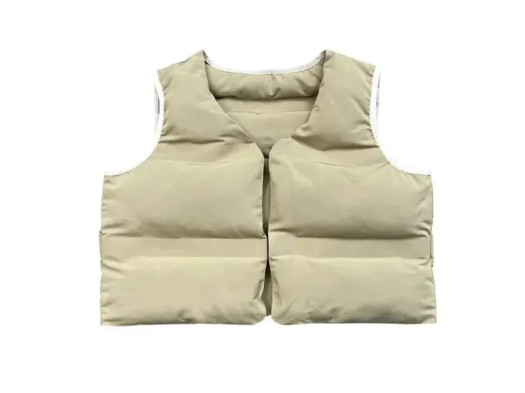 Cropped Sleeveless Puffer Jacket