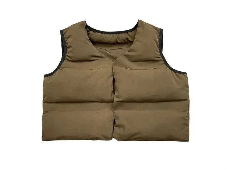 Cropped Sleeveless Puffer Jacket