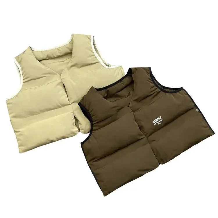 Cropped Sleeveless Puffer Jacket