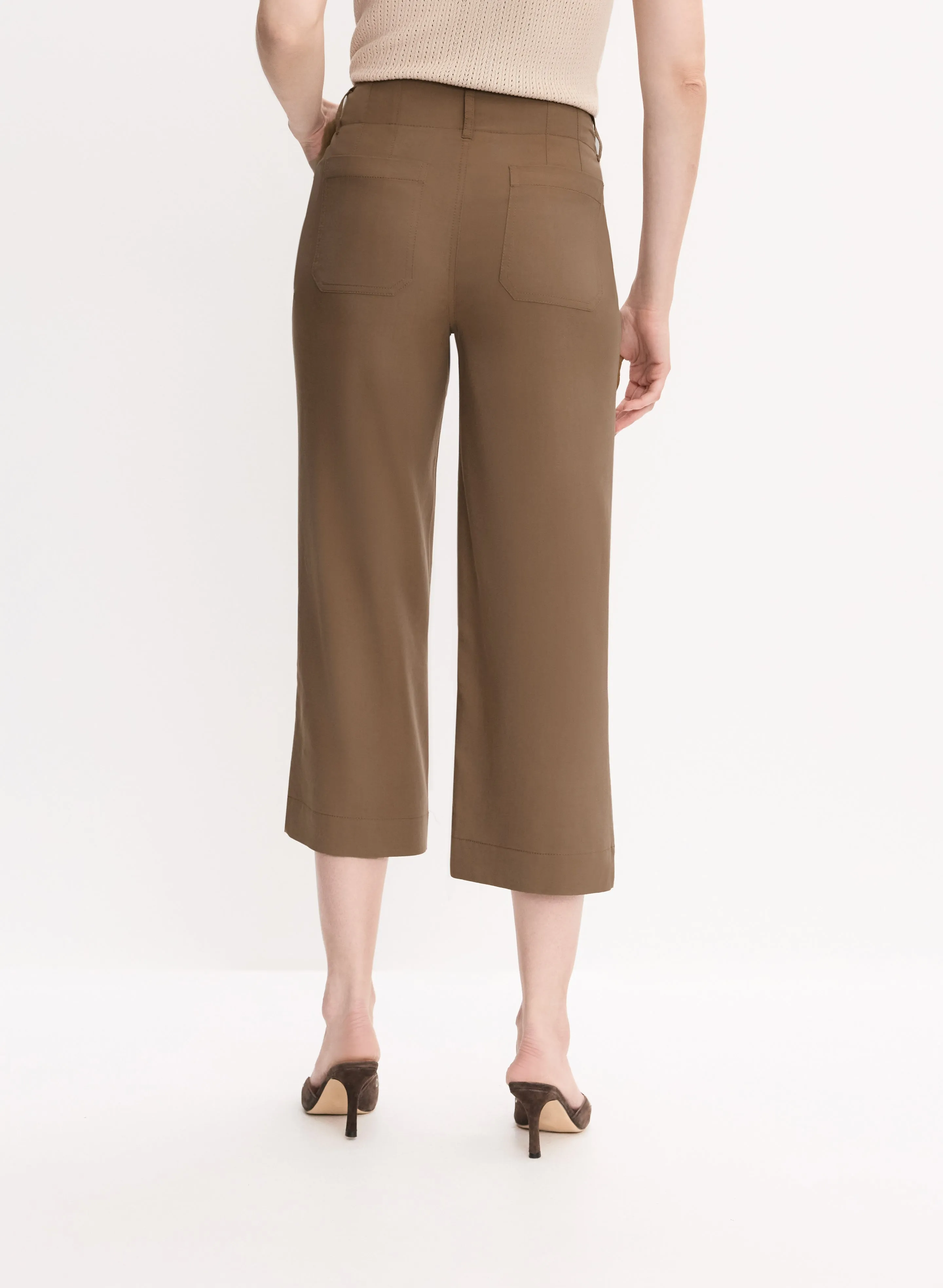 Cropped Wide Leg Pants