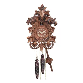 Cuckoo Clock - 1-Day Traditional with Layered Ivy Leaves - Engstler